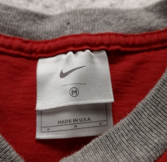 Vintage Y2K Nike Just Do It Center Swoosh T-Shirt Grey Tag Size M - Picture 3 of 4